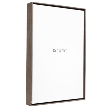12 x 18" Floater Frame - Dark Oak - 1.5" depth