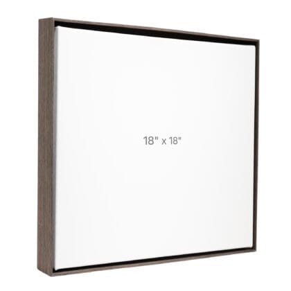 18 x 18" Floater Frame - Dark Oak - 1.5" depth
