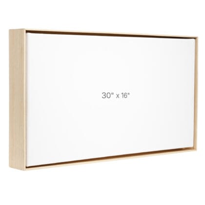 30 x 16" Floater Frame - Oak - 1.5" depth
