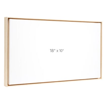 18 x 10" Floater Frame - Oak - 0.75" depth
