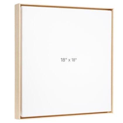 18 x 18" Floater Frame - Oak - 0.75" depth