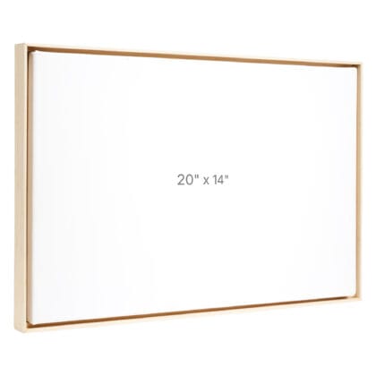 20 x 14" Floater Frame - Oak - 0.75" depth