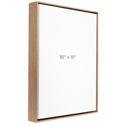 16 x 18" Floater Frame - Walnut - 1.5" depth