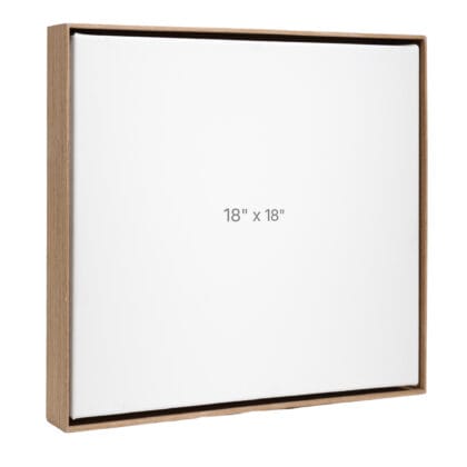 18 x 18" Floater Frame - Walnut - 1.5" depth