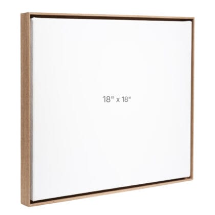 18 x 18" Floater Frame - Walnut - 0.75" depth