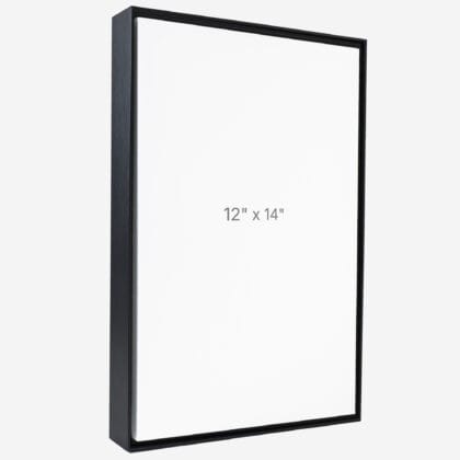 12 x 14" Floater Frame - Black - 1.5" depth