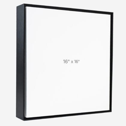 16 x 16" Floater Frame - Black - 1.5" depth