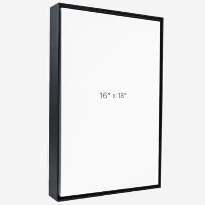 16 x 18" Floater Frame - Black - 1.5" depth
