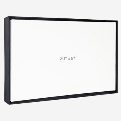 20 x 9" Floater Frame - Black - 1.5" depth