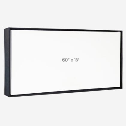 60 x 18" Floater Frame - Black - 1.5" depth