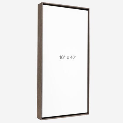 Cadre Flottant 16" x 40" - Ch&ecirc;ne Fonc&eacute; - 1.5" profond.