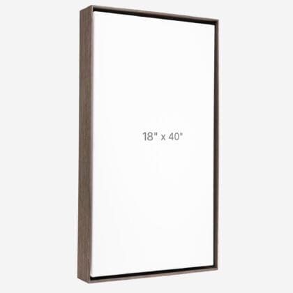 18 x 40" Floater Frame - Dark Oak - 1.5" depth