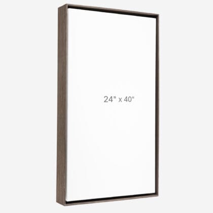 24 x 40" Floater Frame - Dark Oak - 1.5" depth
