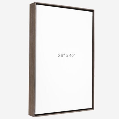 36 x 40" Floater Frame - Dark Oak - 1.5" depth