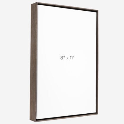 8 x 11" Floater Frame - Dark Oak - 1.5" depth
