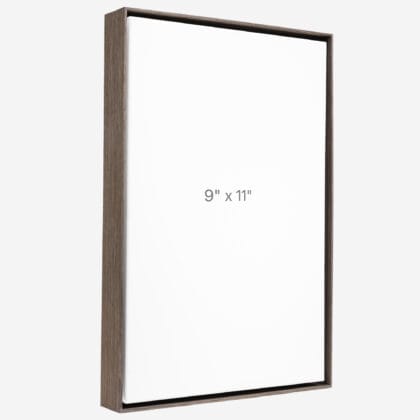 9 x 11" Floater Frame - Dark Oak - 1.5" depth
