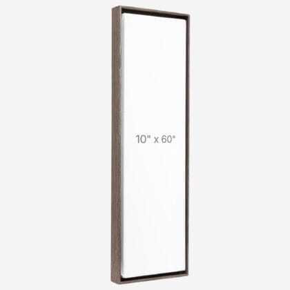 Cadre Flottant 10" x 60" - Ch&ecirc;ne Fonc&eacute; - 0.75" profond.