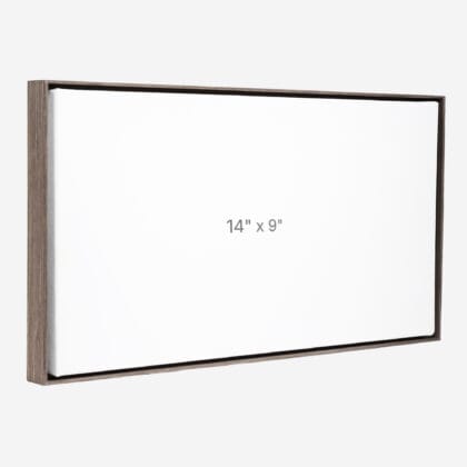 Cadre Flottant 14" x 9" - Ch&ecirc;ne Fonc&eacute; - 0.75" profond.