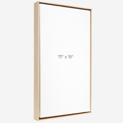11 x 18" Floater Frame - Oak - 1.5" depth