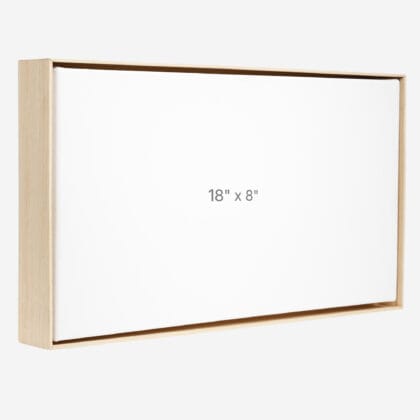 18 x 8" Floater Frame - Oak - 1.5" depth