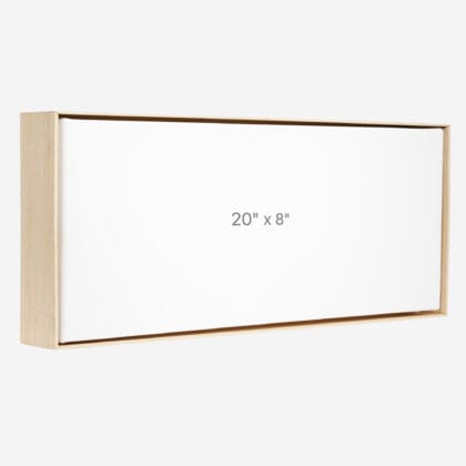 20 x 8" Floater Frame - Oak - 1.5" depth