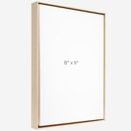 8 x 9" Floater Frame - Oak - 1.5" depth
