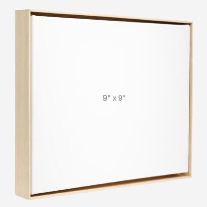 Cadre Flottant 9" x 9" - Ch&ecirc;ne - 1.5" profond.