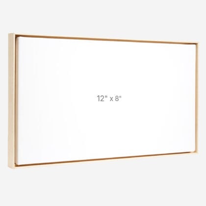 Cadre Flottant 12" x 8" - Ch&ecirc;ne - 0.75" profond.