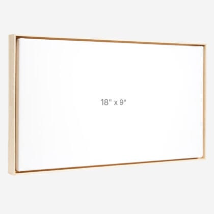 18 x 9" Floater Frame - Oak - 0.75" depth