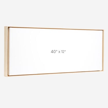 Cadre Flottant 40" x 12" - Ch&ecirc;ne - 0.75" profond.