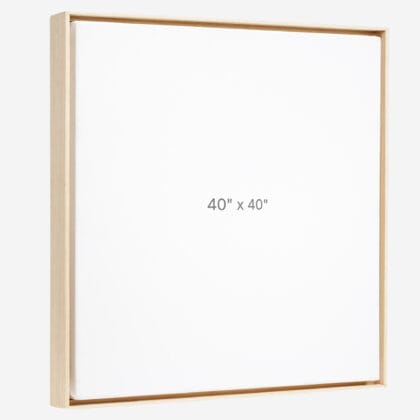 Cadre Flottant 40" x 40" - Ch&ecirc;ne - 0.75" profond.