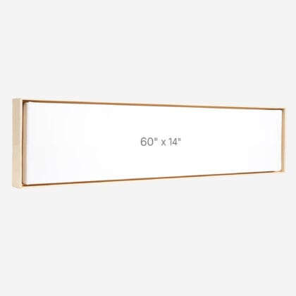 Cadre Flottant 60" x 14" - Ch&ecirc;ne - 0.75" profond.