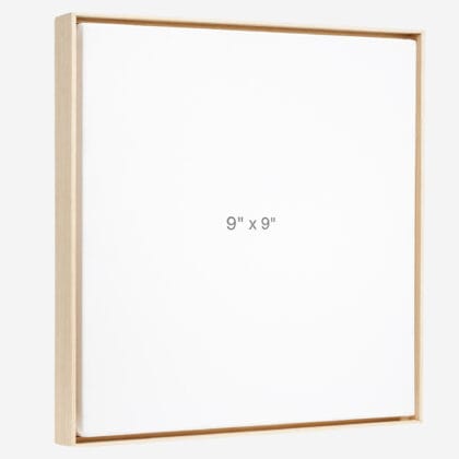Cadre Flottant 9" x 9" - Ch&ecirc;ne - 0.75" profond.