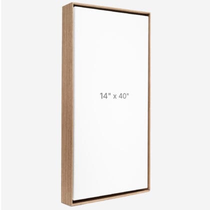Cadre Flottant 14" x 40" - Noyer - 1.5" profond.