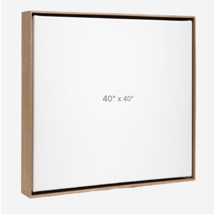 Cadre Flottant 40" x 40" - Noyer - 1.5" profond.