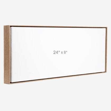 24 x 8" Floater Frame - Walnut - 0.75" depth