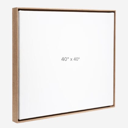 Cadre Flottant 40" x 40" - Noyer - 0.75" profond.