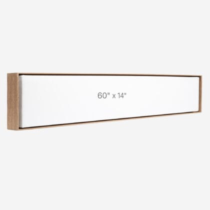 Cadre Flottant 60" x 14" - Noyer - 0.75" profond.