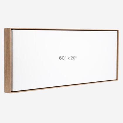 Cadre Flottant 60" x 20" - Noyer - 0.75" profond.