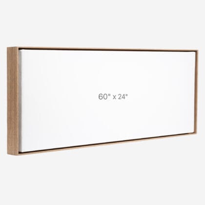 Cadre Flottant 60" x 24" - Noyer - 0.75" profond.
